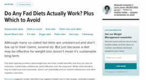 Screenshot of Do Any Fad Diets Actually Work? Plus Which to Avoid