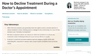 How to decline treatment screenshot